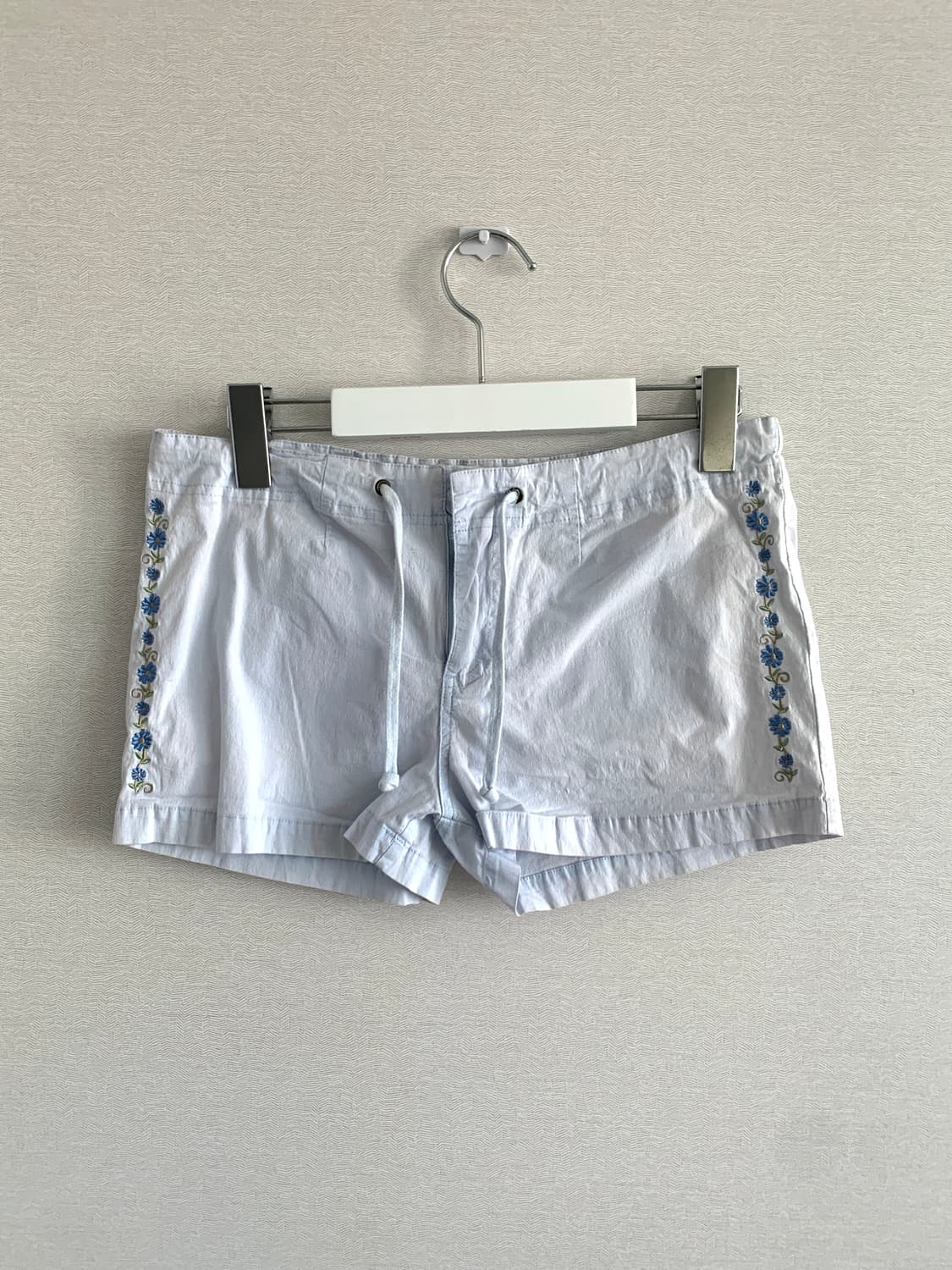 모리걸 플라워 자수 반바지 상품이미지1
