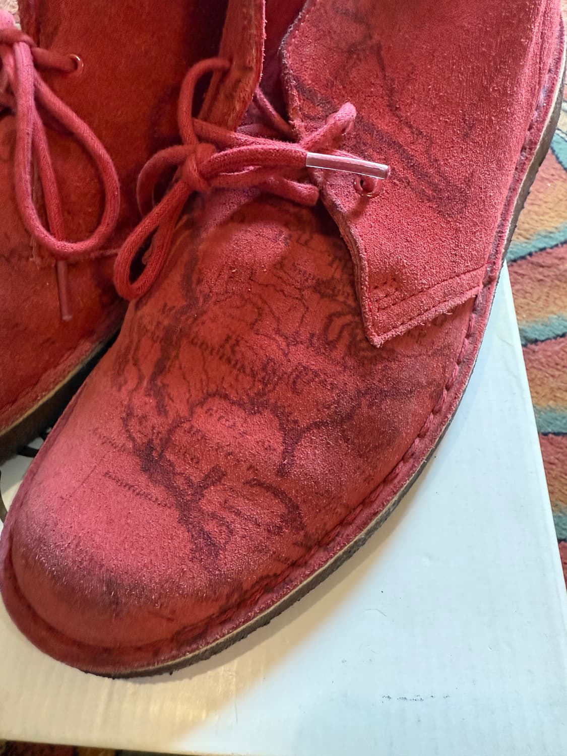Clarks Originals x Supreme 데저트 맵 부츠 레드 스 상품이미지8