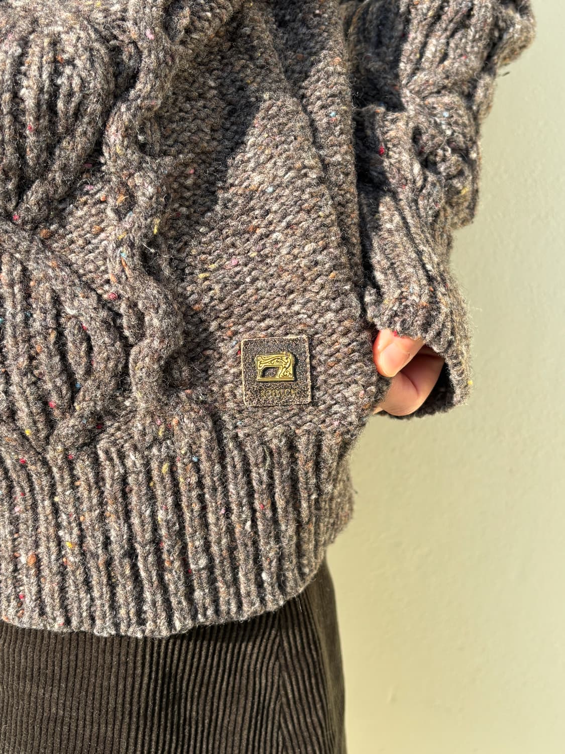 스카치앤소다 케이블 차콜 후드 니트 상품이미지8