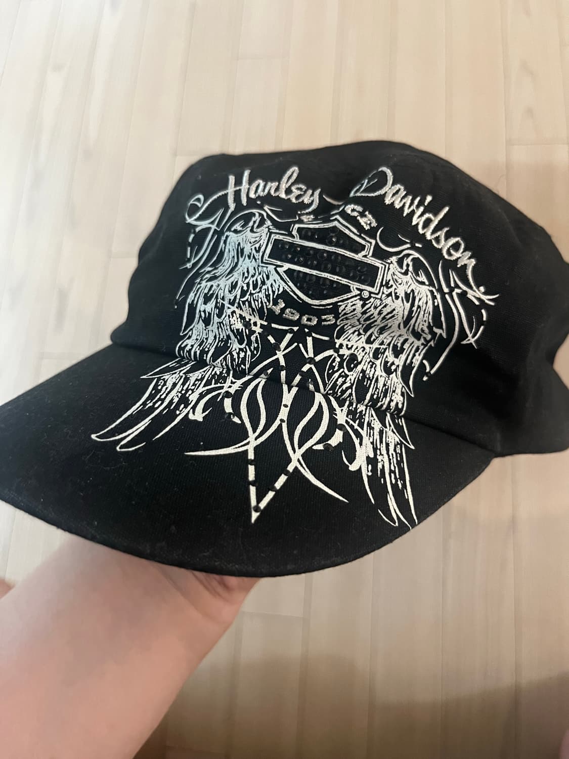 Harley Davidson Winged Flat Top Cap Hat 상품이미지2