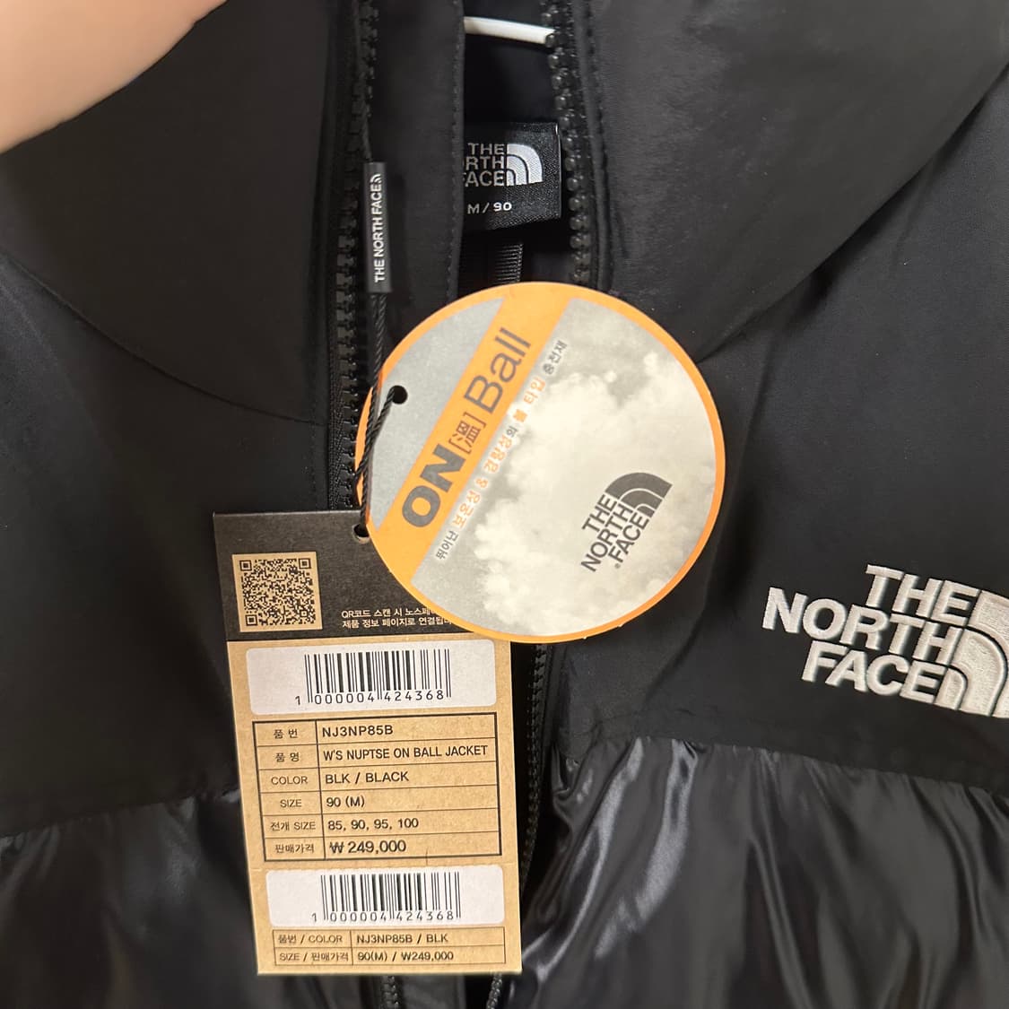 노스페이스 눕시 온볼 패딩 블랙 M사이즈 상품이미지3