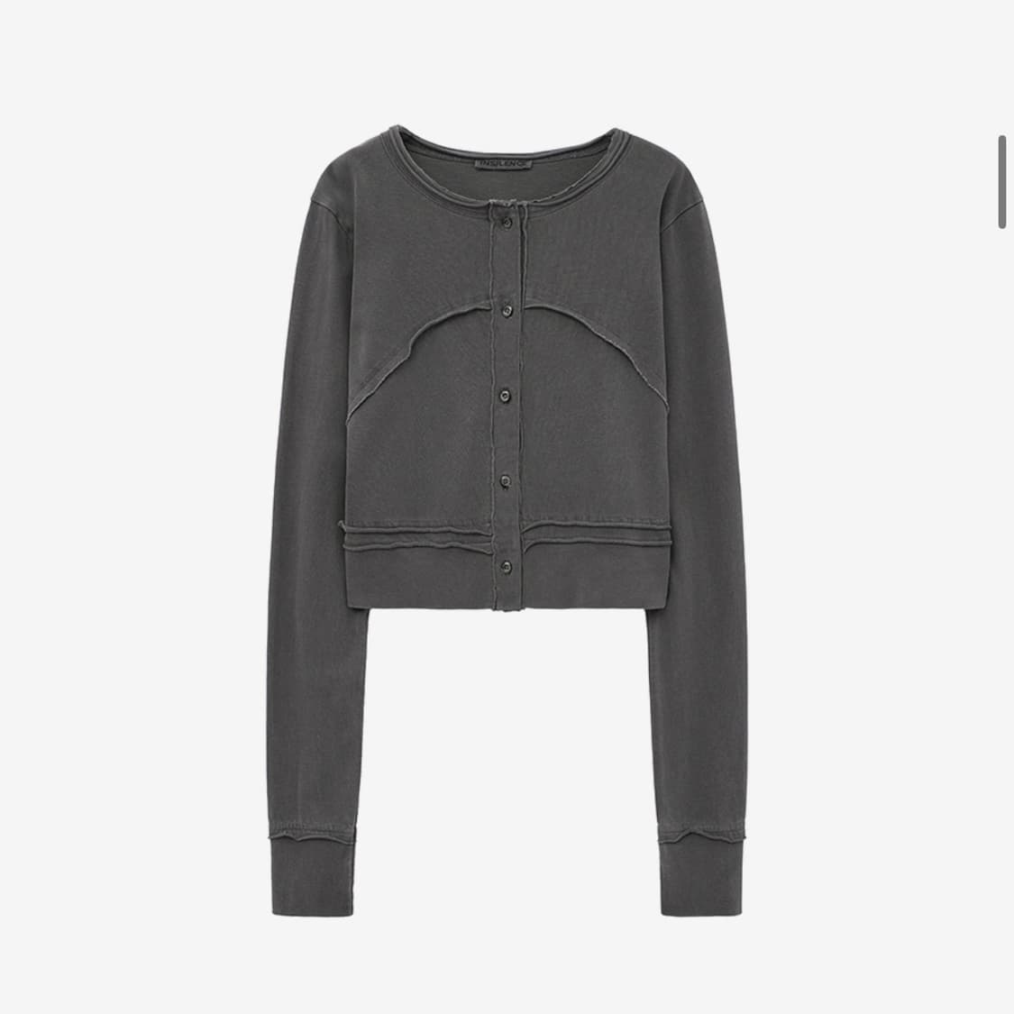인사일런스 슬림 컷오프 가디건 CHARCOAL 상품이미지1