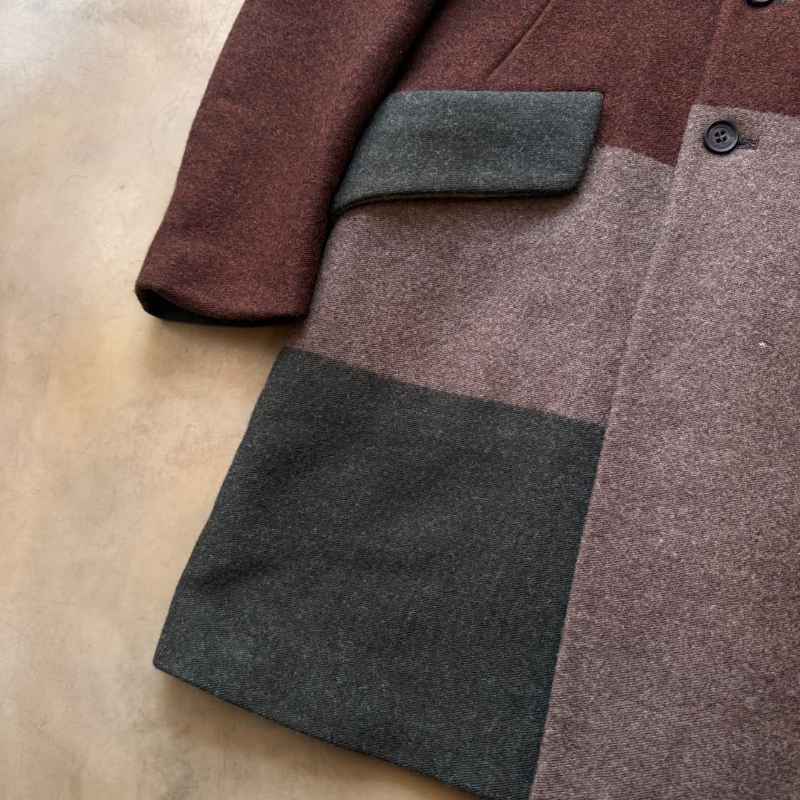 PPCM BY 아베 준이치 멀티 컬러 울 혼방 코트 상품이미지2