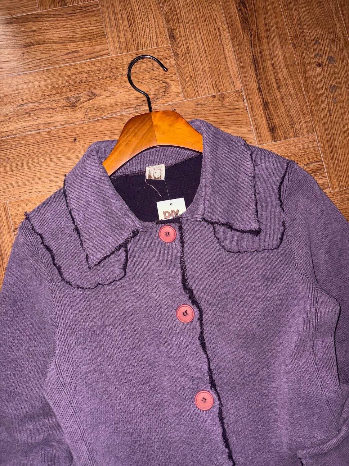 빈티지 퍼플 니트가디건 상품이미지6