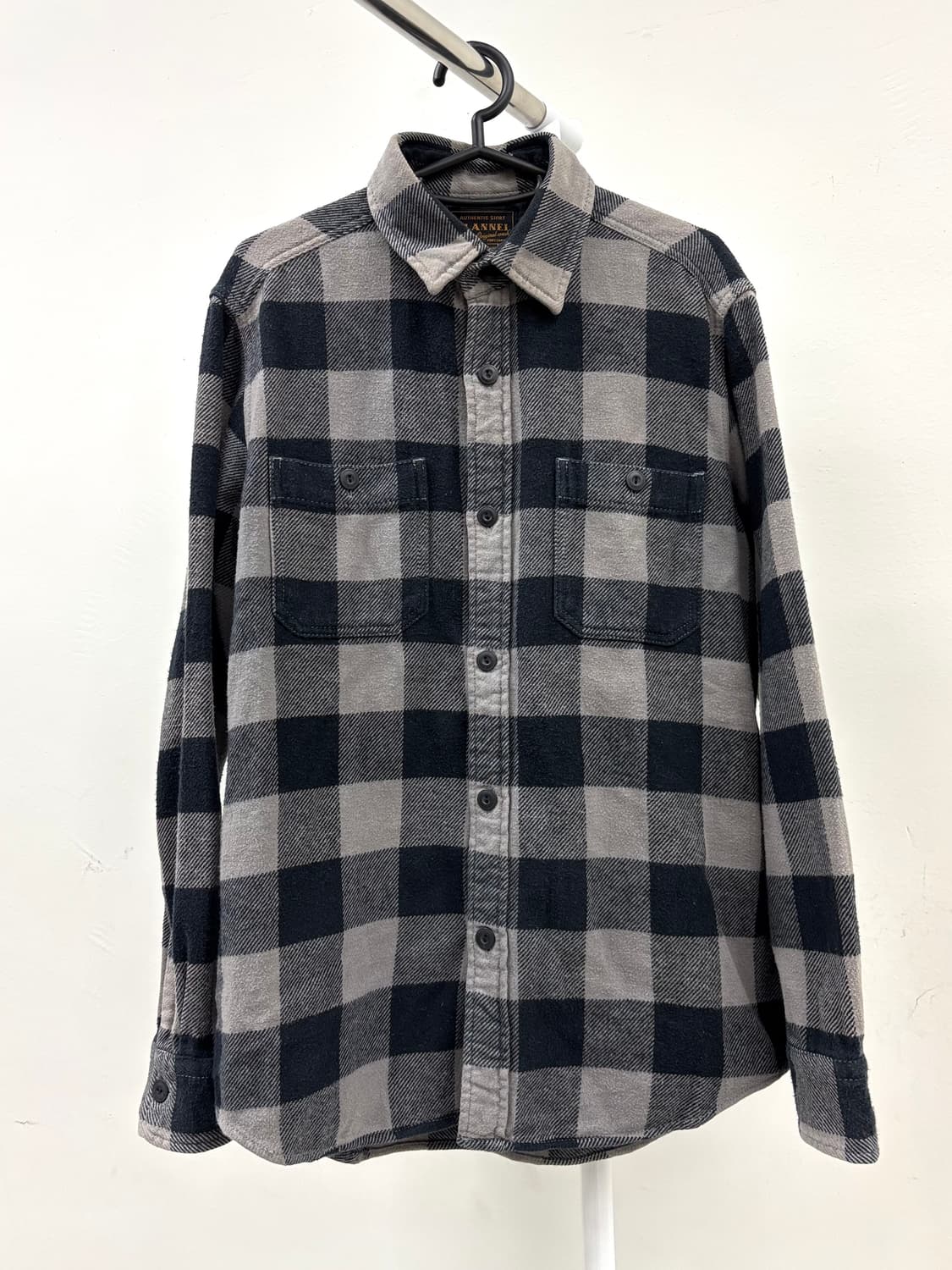 빈티지 그레이 체크 셔츠 상품이미지5