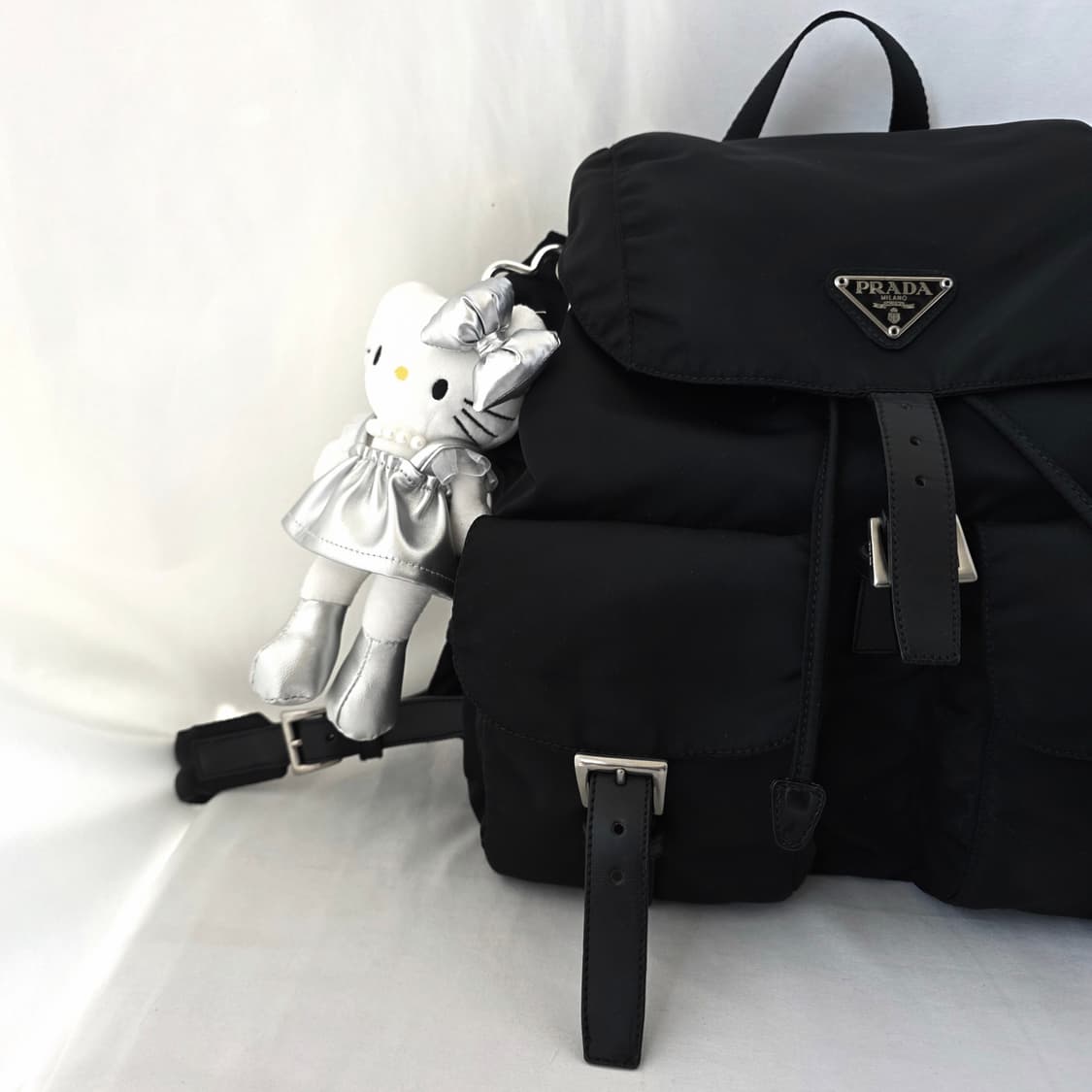 [정품 PRADA] 프라다 투포켓 나일론 빈티지백팩 라지 상품이미지2