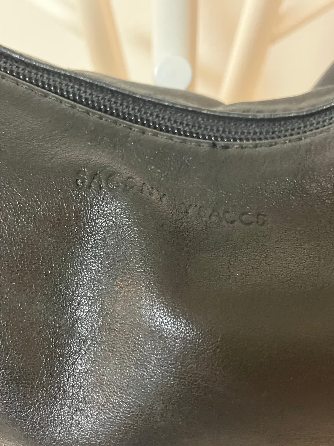 Ysaccs 와이색스 블랙 가죽 호보백 숄더백 미니백 y2k 가방 상품이미지6