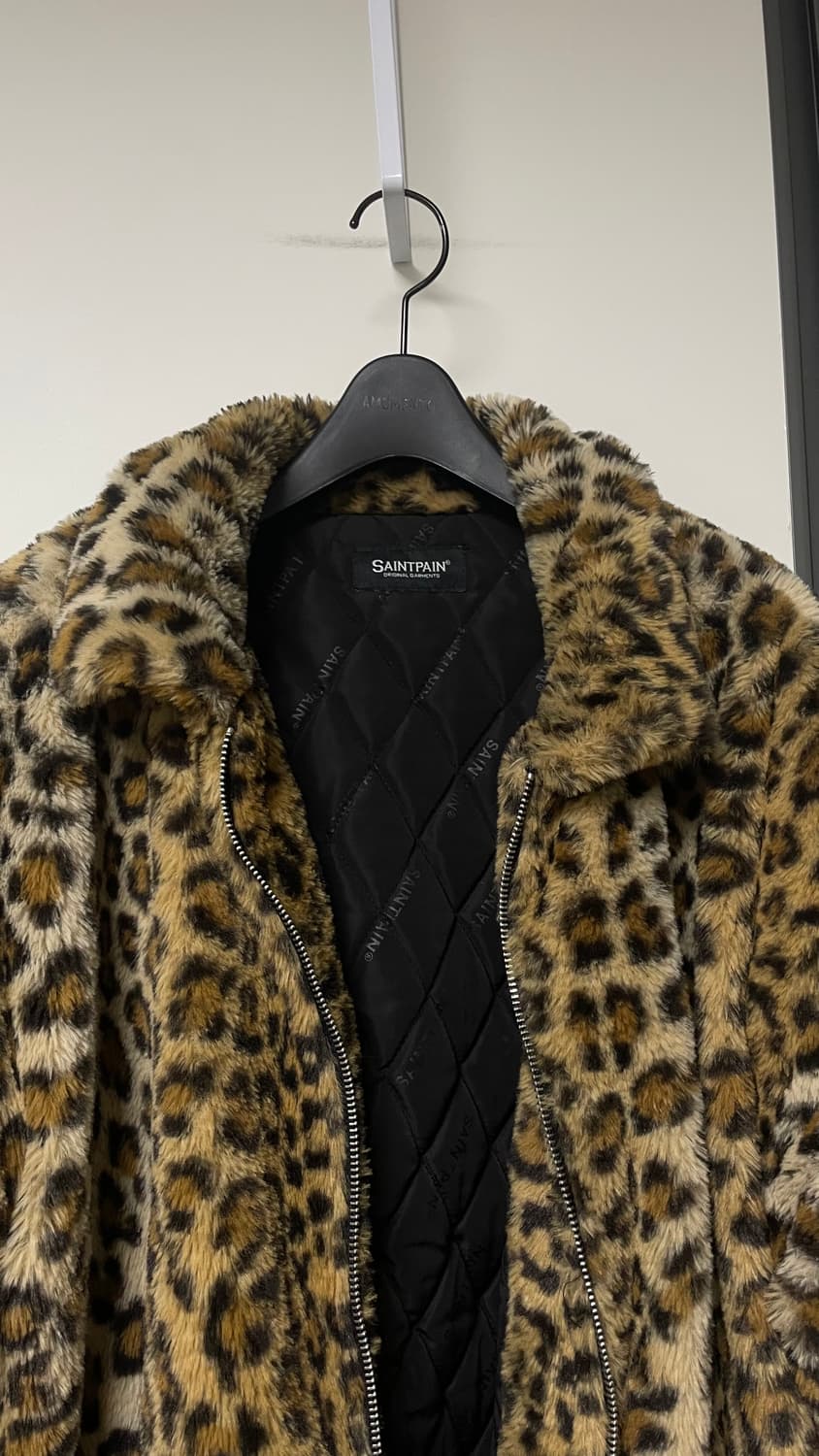 세인트페인 레오파드 호피 퍼 자켓 갸루 상품이미지9