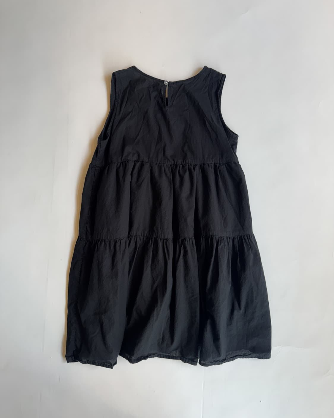Black Sleeveless Tiered Dress  상품이미지3