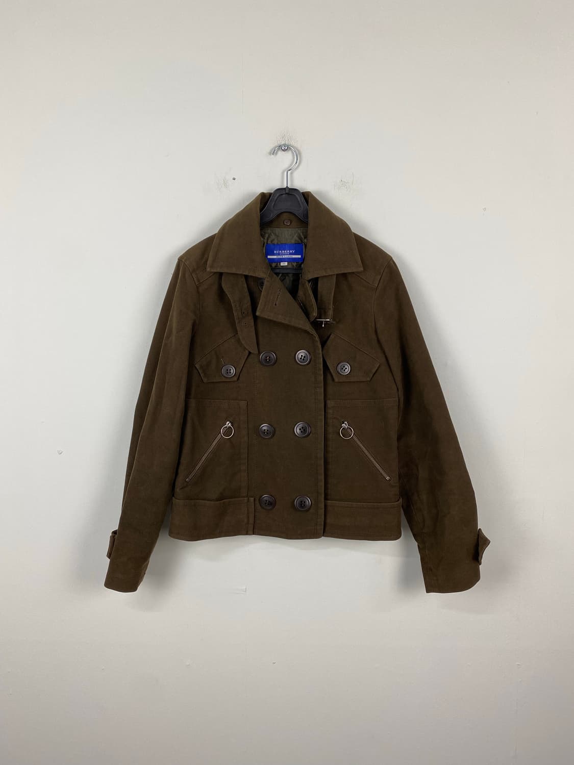 버버리 블루라벨 브라운 퍼 퀄팅 자켓 38 상품이미지6