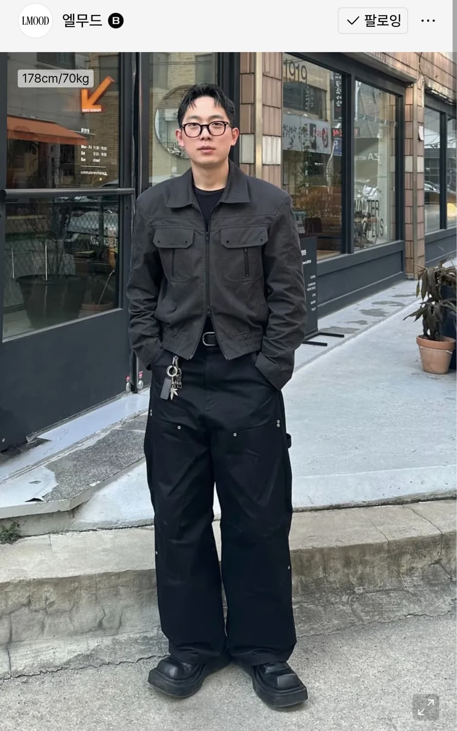 엘무드 컴뱃 밀리터리 트러커 자켓 워시드 블랙 48 상품이미지4