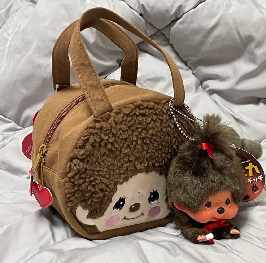 몬치치 스웨이드 얼굴 페이스 가방 상품이미지2