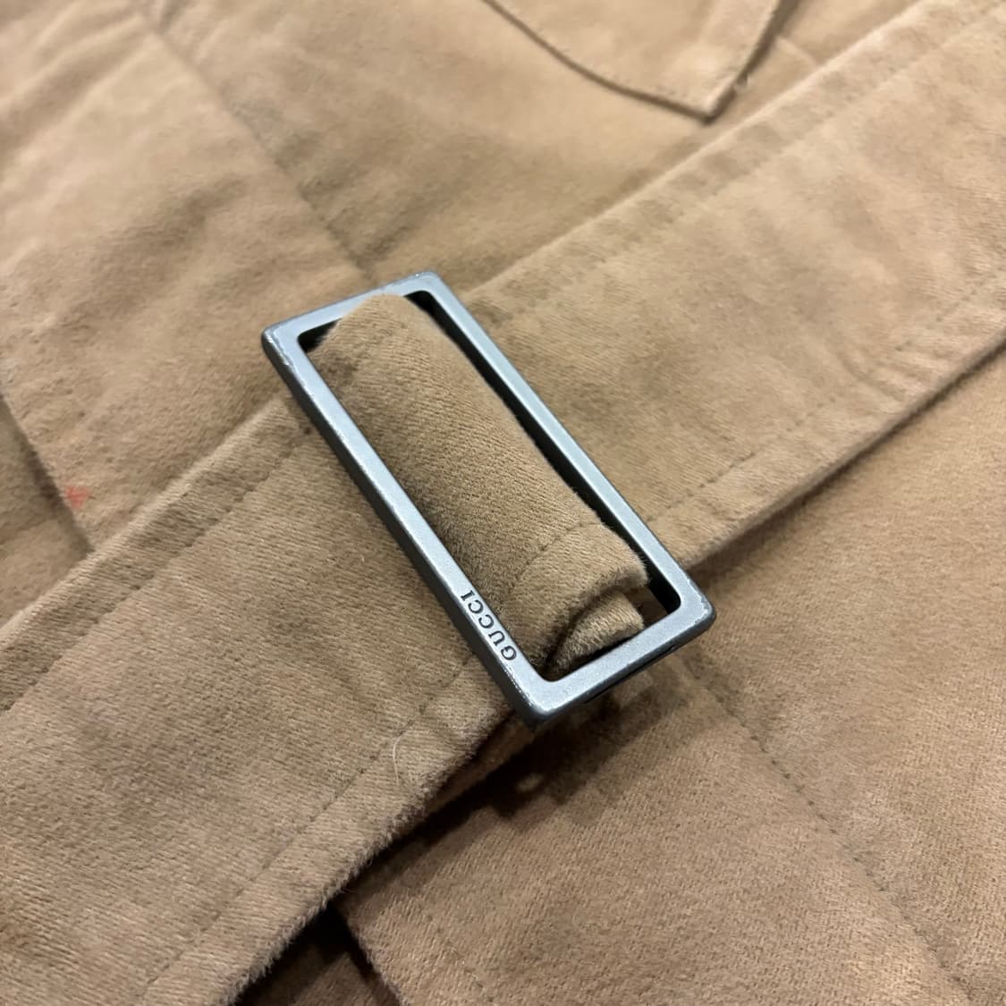 [46] 구찌 빈티지 스웨이드 벨티드 사파리 자켓 B387 상품이미지5