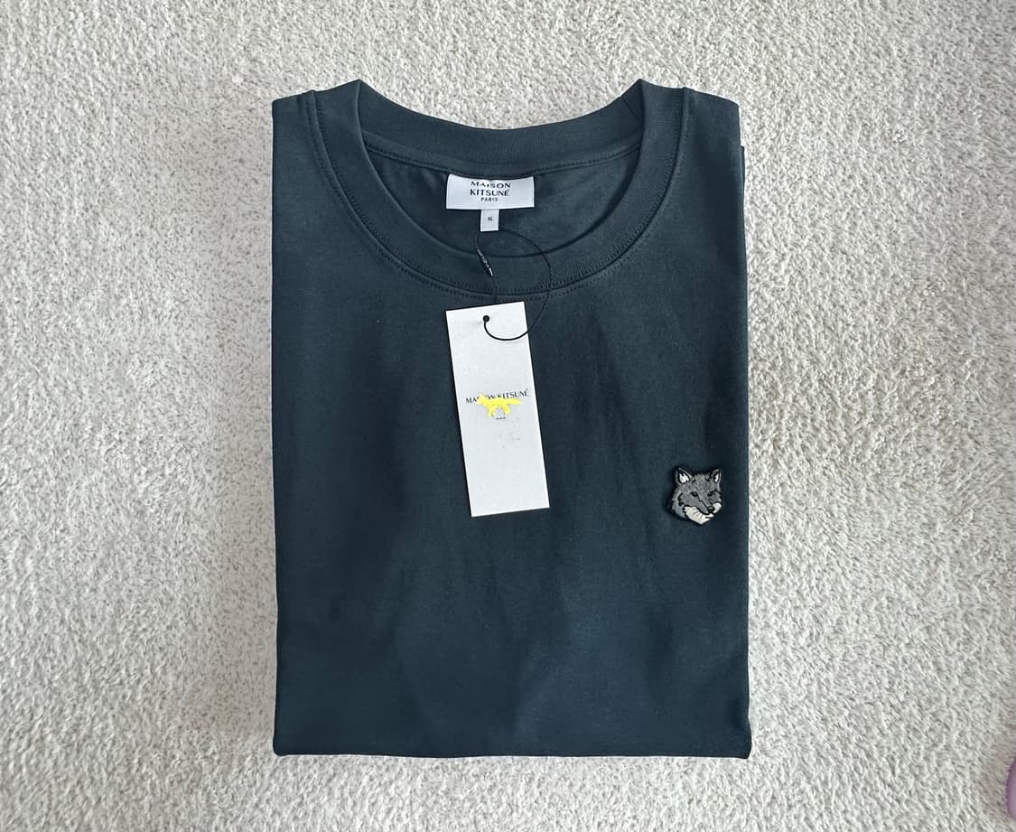 (새상품/XL)메종키츠네 그레이 폭스 헤드 컴포트 티셔츠 상품이미지1