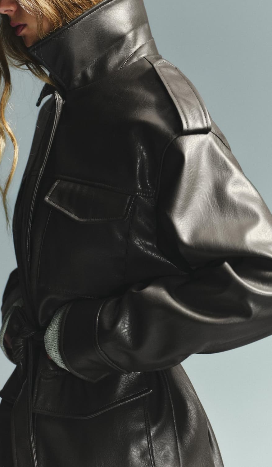 자라 에코레더 포켓 자켓 새상품 (정가109900) 상품이미지3