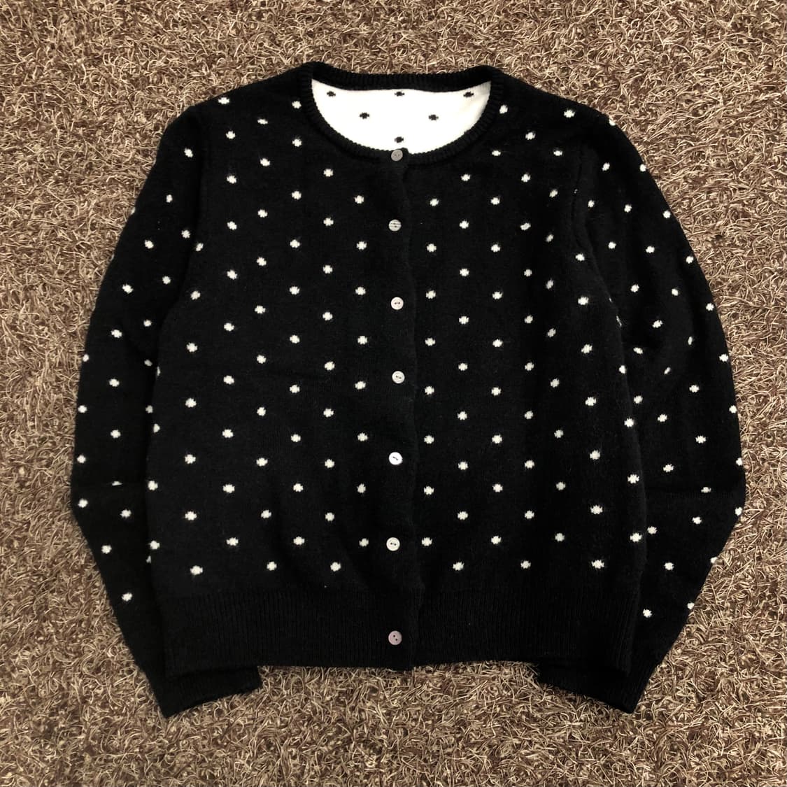 빈티지 폴카닷 도트 가디건 상품이미지2