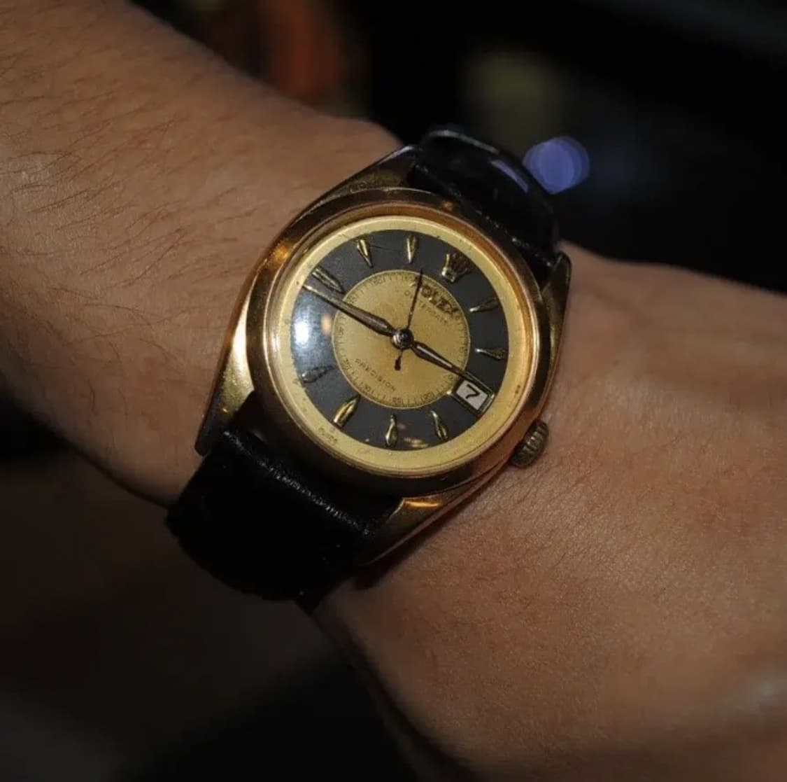 [정품] 롤렉스 오이스터 골드 턱시도 투톤 다이얼 한정판 상품이미지3