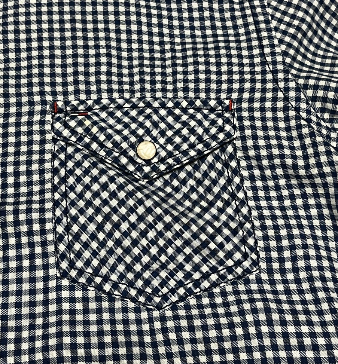 공용 타미힐피거 잔체크 반소매 셔츠 반팔 남방 M 상품이미지8