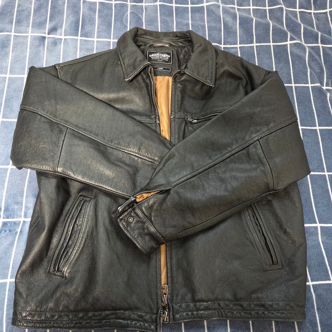 프리즘웍스 워시드 카우레더 자켓 L 사이즈 상품이미지3