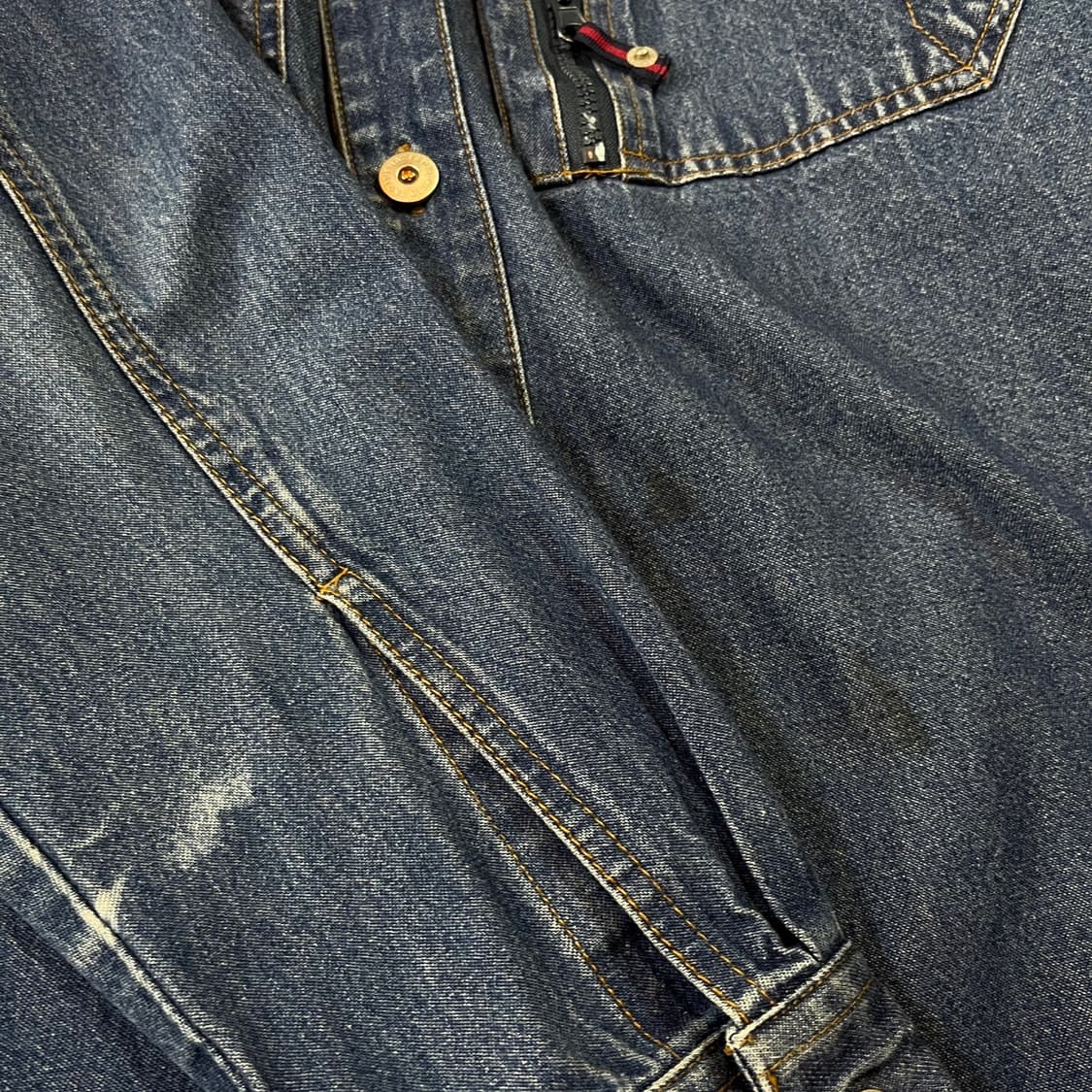 90's 팻팜 올드스쿨 데님 셔츠 자켓 상품이미지6