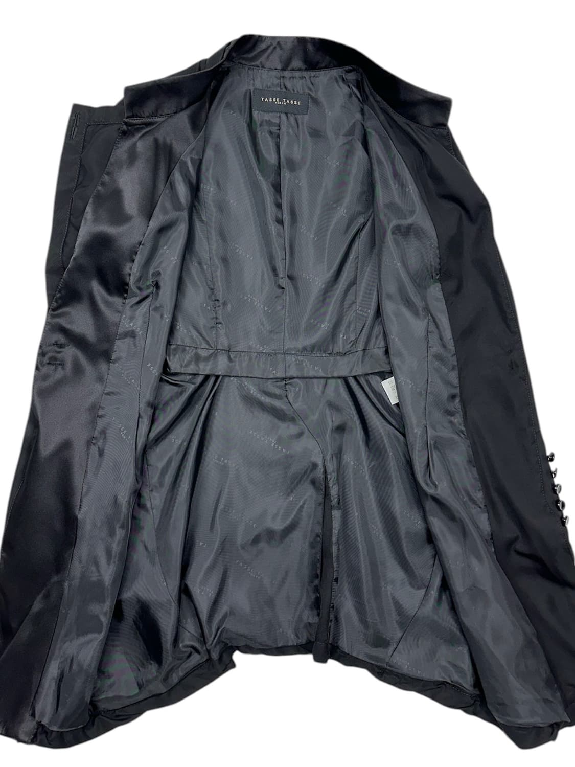 타스타스 하이넥 사선 오버랩 코트 상품이미지4