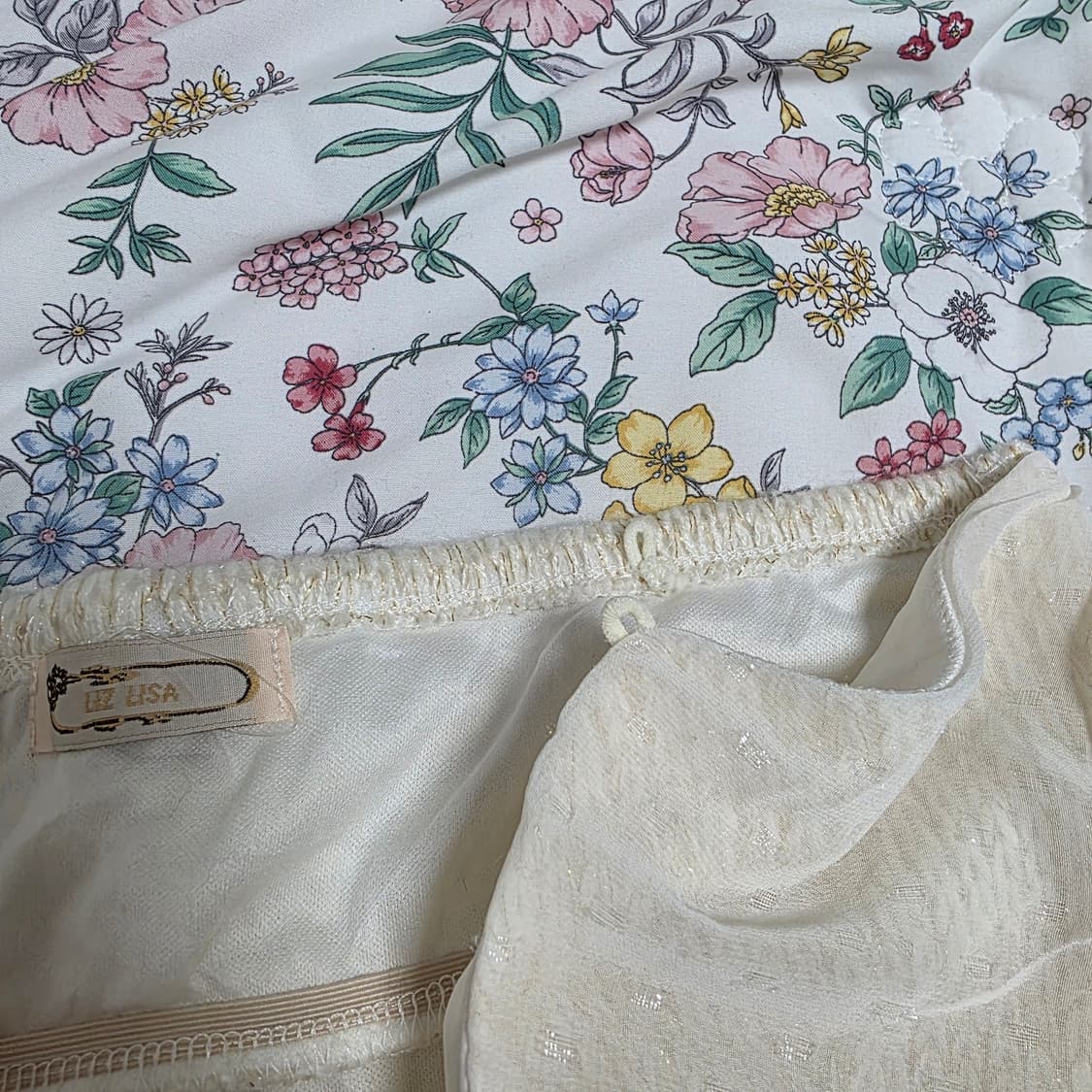 리즈리사 일본빈티지)히메갸루st 양산형 아이보리판쵸홀터넥 니트 슬리브리스 상품이미지6