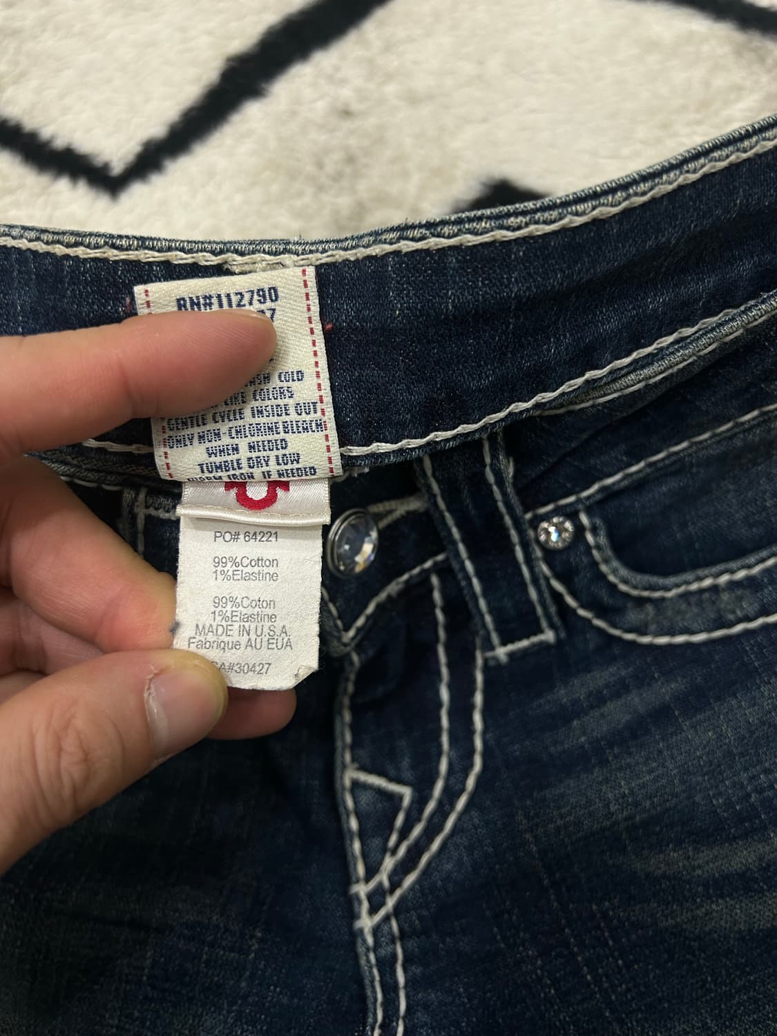 [25]트루릴리전 디스코 빌리 데님팬츠/큐빅/스판 상품이미지5