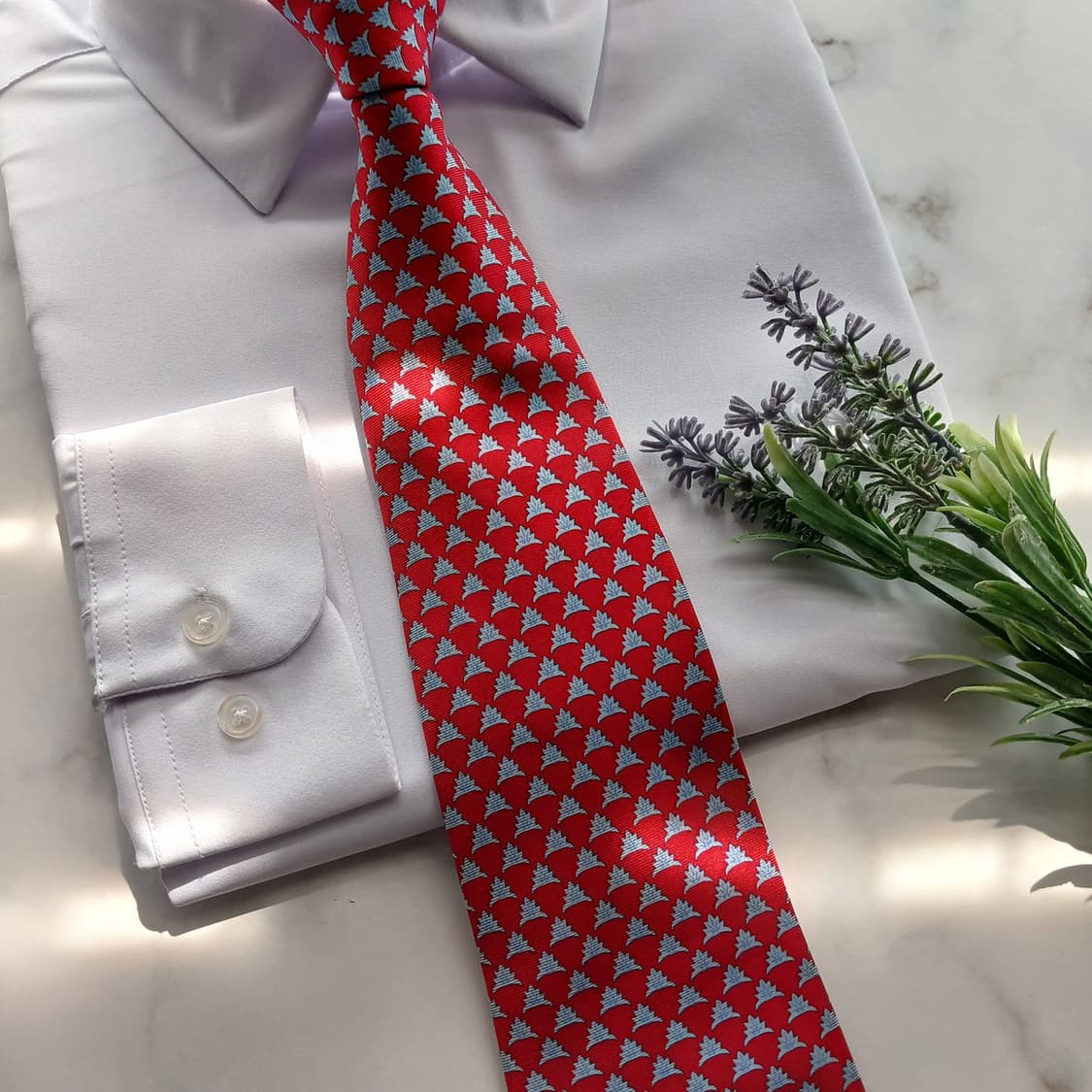 앤드류스타이 실크 레드 패턴 넥타이 10.2cm A+등급 A18292
 상품이미지7