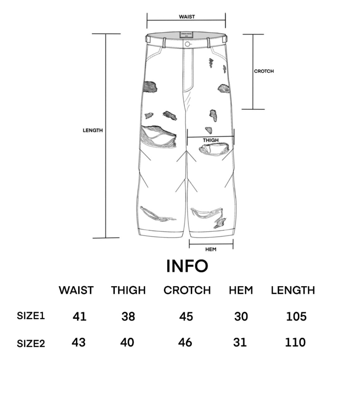 크랙로즈 / 레이어드 프린팅 카모플라주 팬츠 상품이미지4