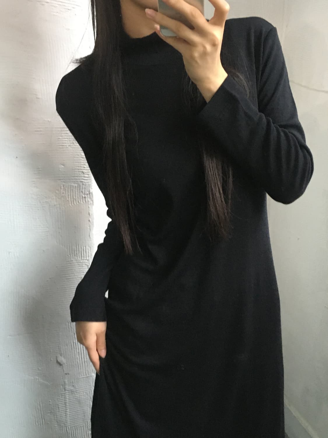 Issey Miyake 이세이미야케 블랙 모크넥 원피스 상품이미지3