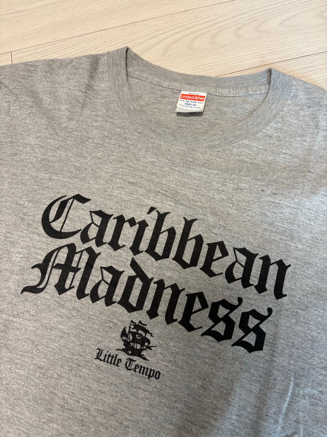 빈티지 프린팅 티셔츠 그레이 L(100-103) 상품이미지2