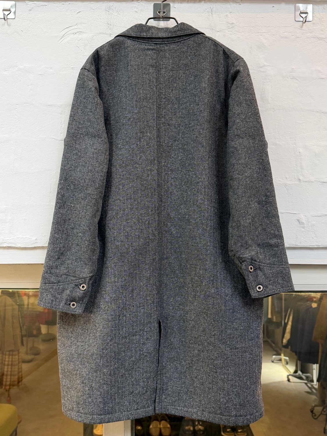 Lee x Nano Universe 블랭킷 모직 헤링본 코트 S 상품이미지9