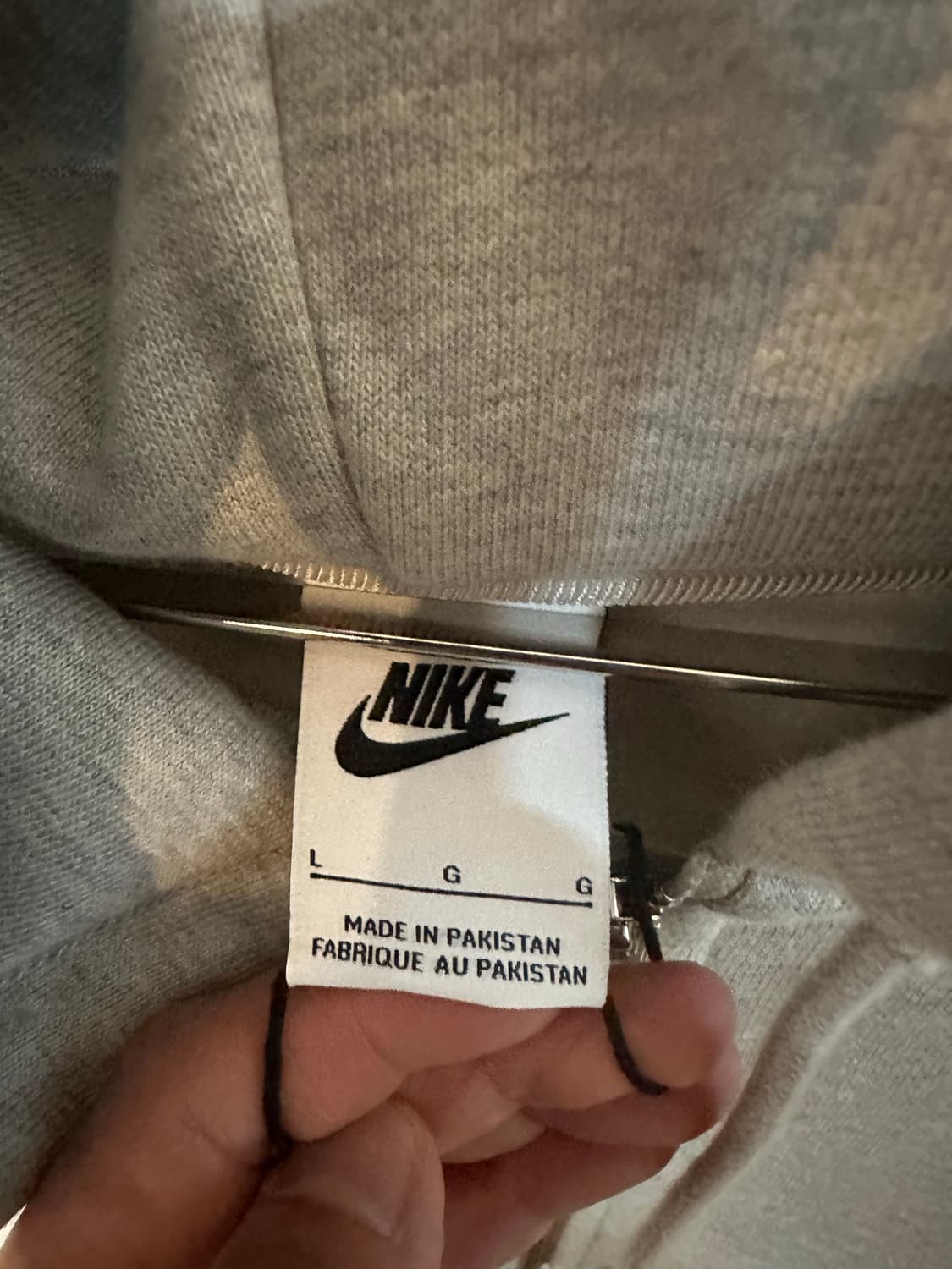 나이키 x 스투시 풀집 플리스 후드 그레이 헤더 상품이미지2