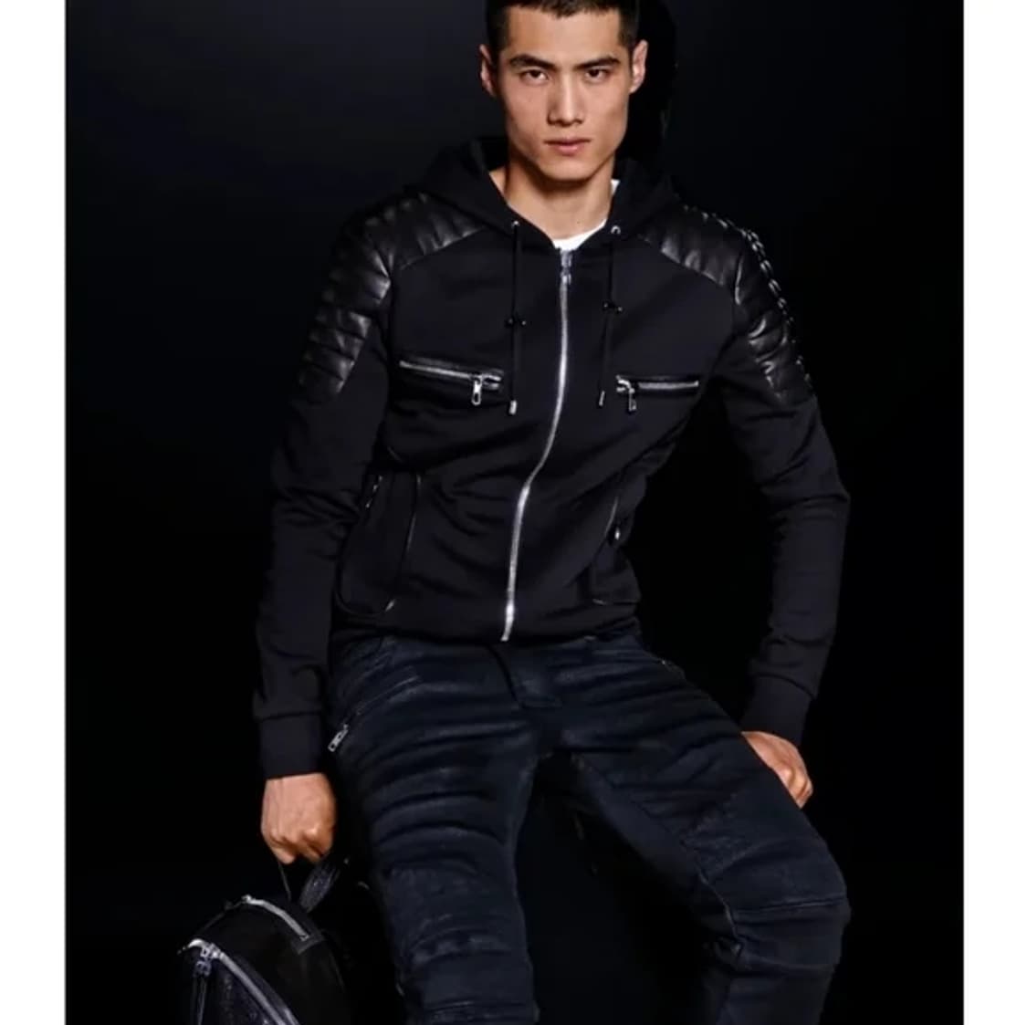 [S] 발망 x H&M 15fw 바이커 후드자켓 상품이미지2