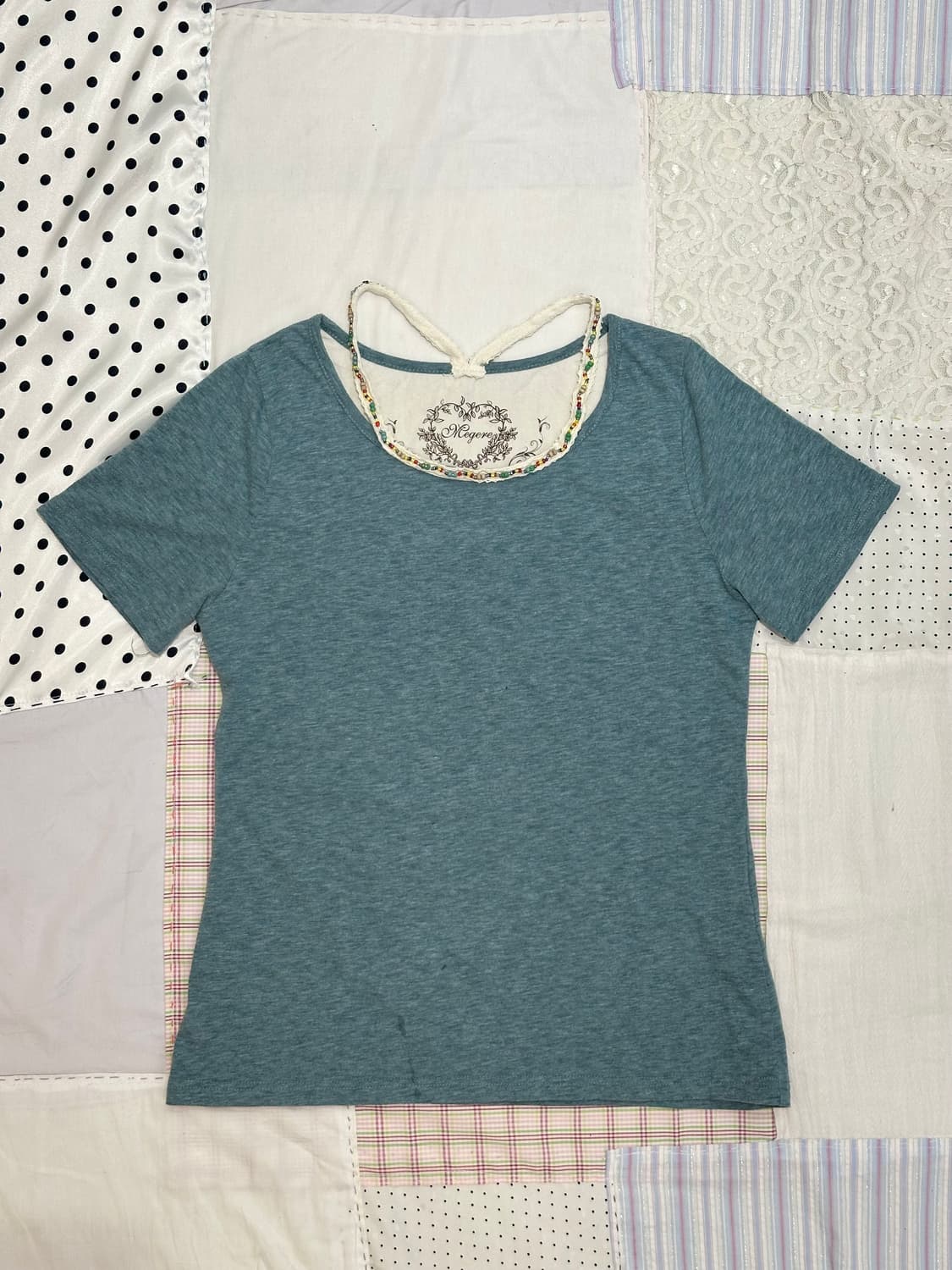 블루 비즈 티셔츠 상품이미지8