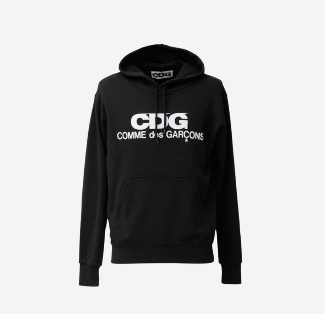 CDG  꼼데가르송 블랙 로고 후드티 상품이미지1