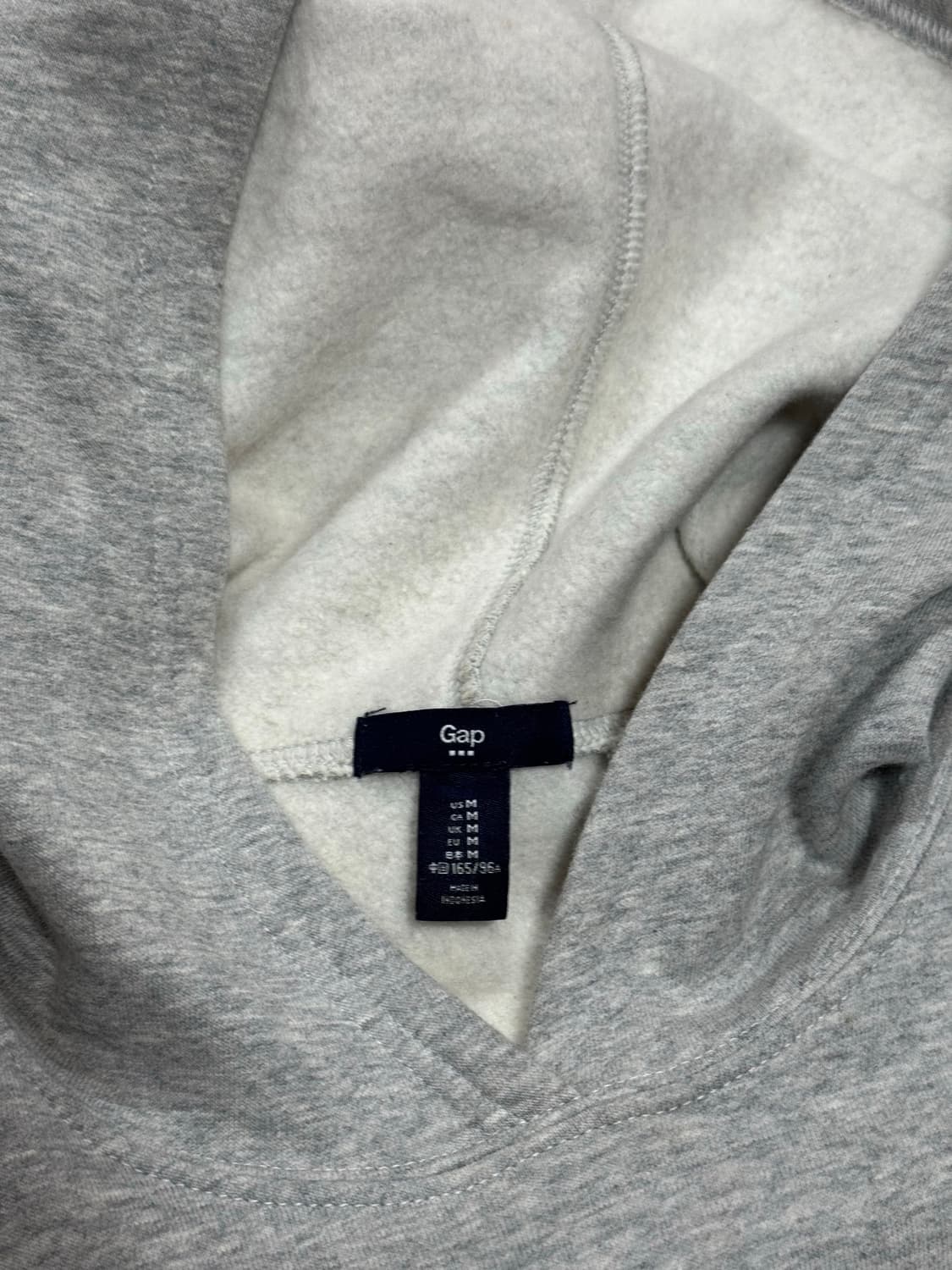 gap / 갭 핑크 그레이 자수 후드티 상품이미지4