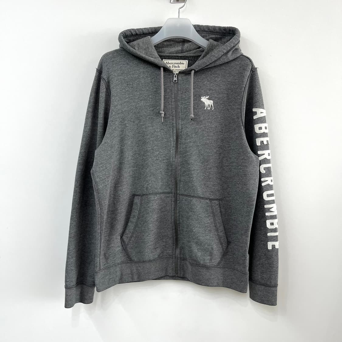 아베크롬비 사슴로고 그레이 후드집업 상품이미지2