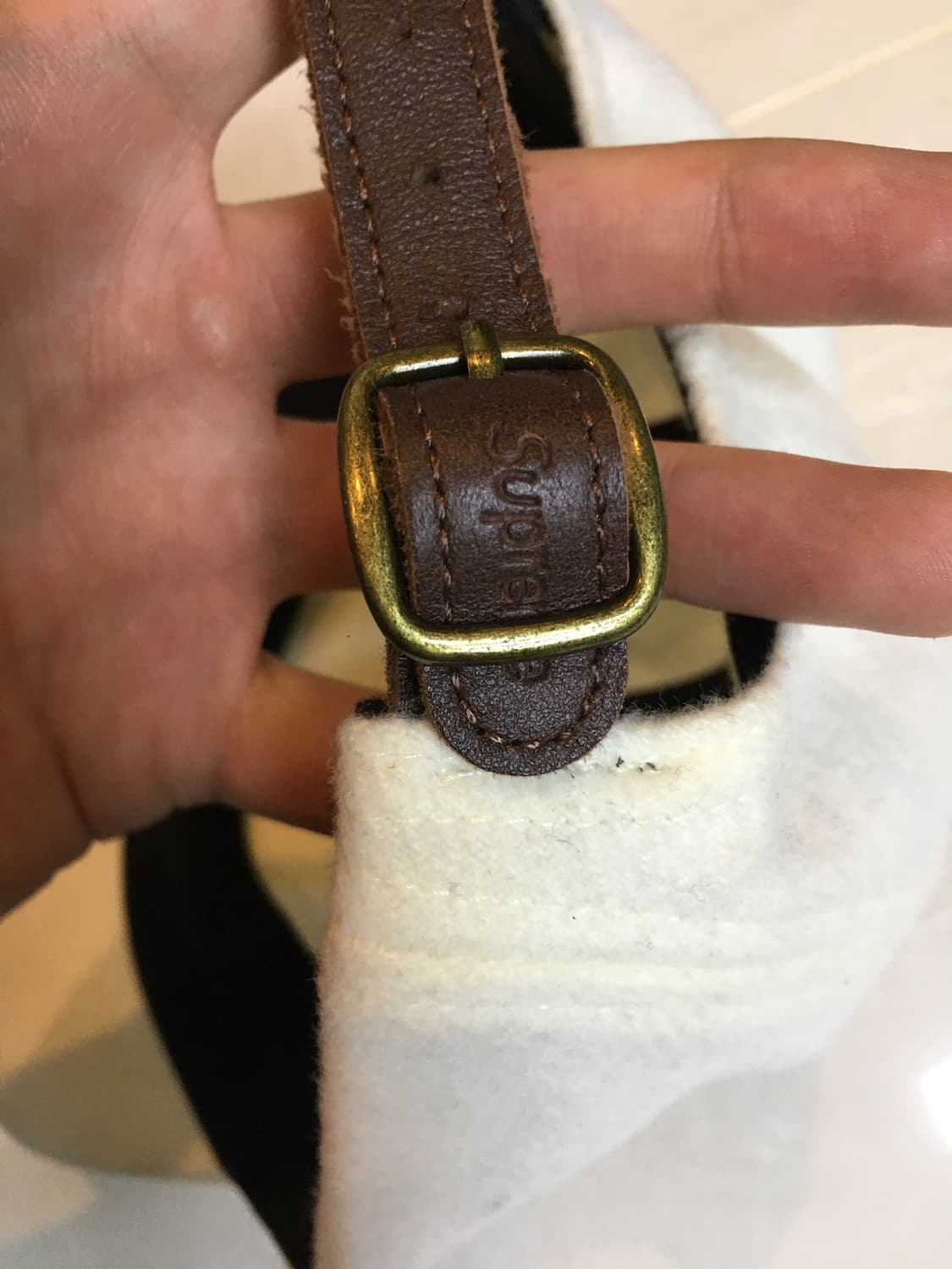 슈프림 화이트 울 캠프캡 상품이미지4