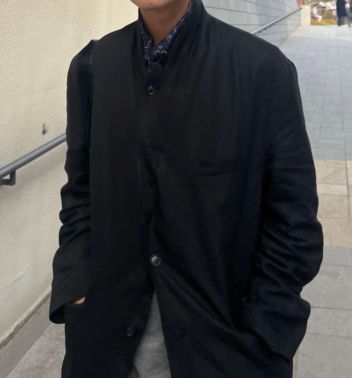 해칭룸 tailored jacket linen black L 상품이미지3