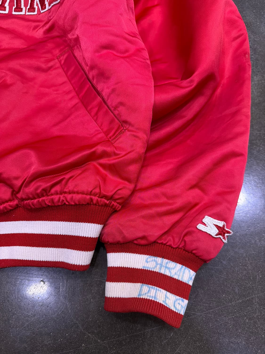 스타터 80's 메릴랜드 NCAA 레드 스타디움 점퍼 바시티 L 상품이미지4