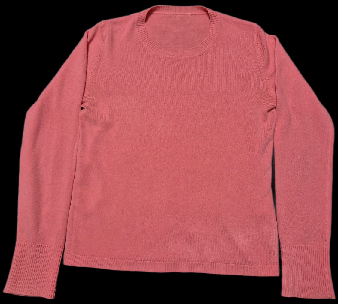 코랄핑크 빈티지 니트 티셔츠 상품이미지2