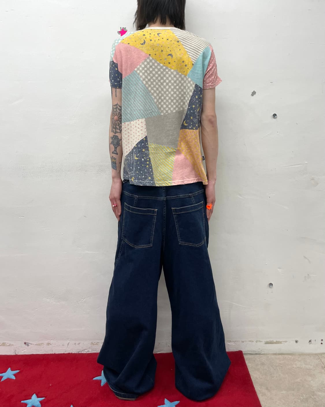 Rough Chummy Cat Patchwork T-shirt  상품이미지4