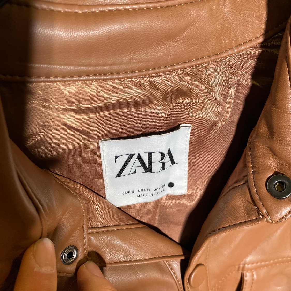 자라 여성 롱 가죽자켓 S-M 상품이미지3