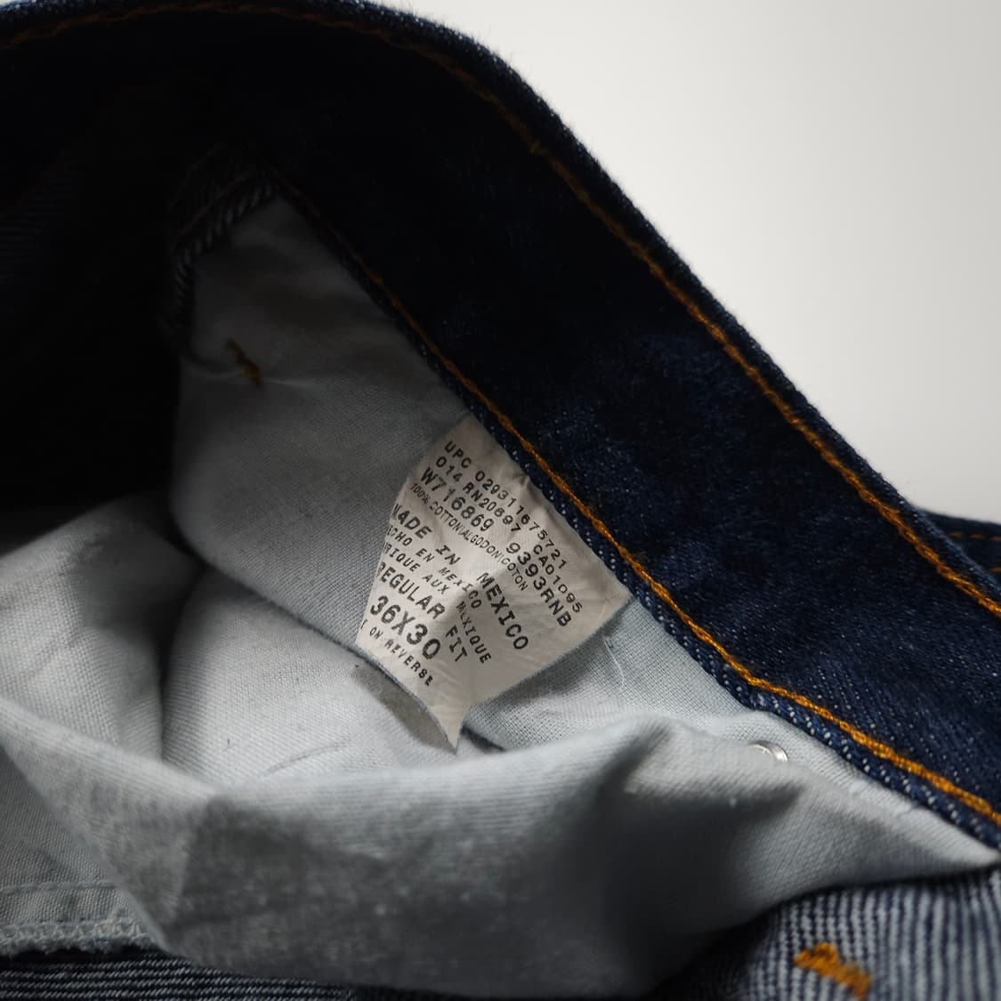 디키즈 USA 인디고 데님 레귤러 와이드 팬츠 (XL) 상품이미지5