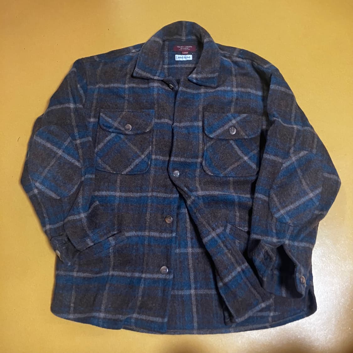 이태리 메이드 울 셔츠 자켓 xl 상품이미지1