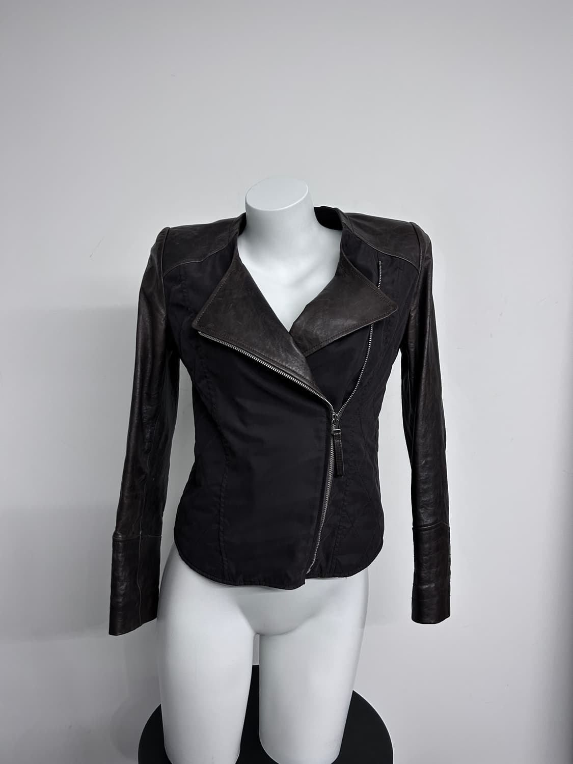 하이브리드 판넬 램스킨 자켓 상품이미지3