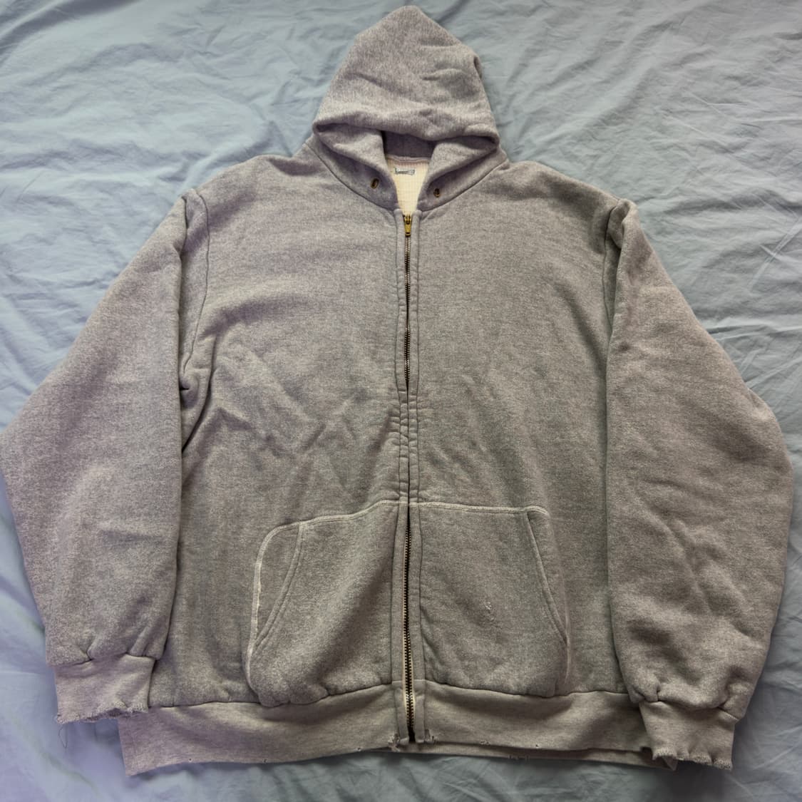 [3] 아프레쎄 25SS 빈티지 후드집업 그레이 상품이미지1