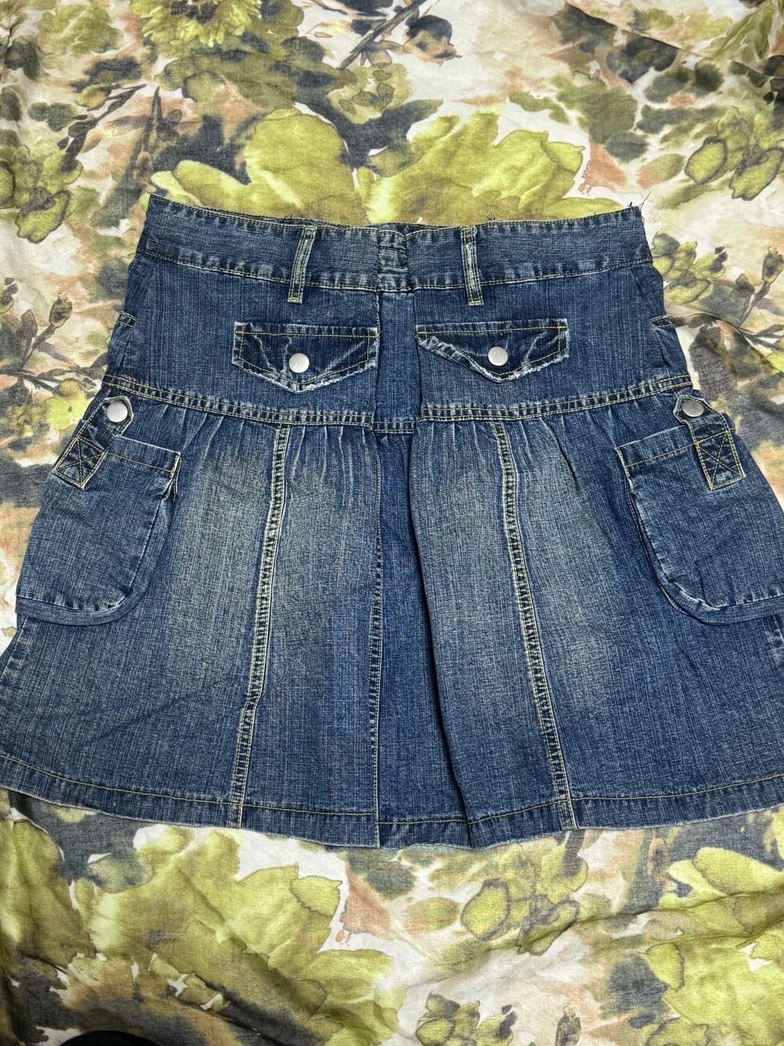 JJINJEANS Y2K 데님 미디 스커트 / 빅포켓 워싱 상품이미지3