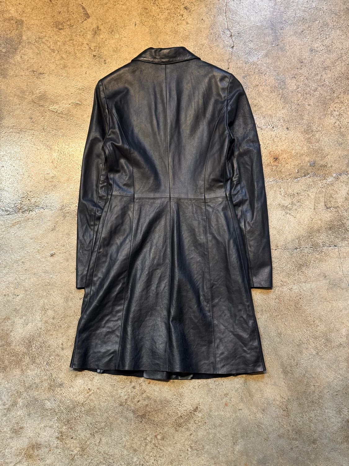 44-55 ) BENETTON Leather Flare Coat 상품이미지9